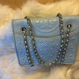 Elegant Blue Quilted Women's Bag